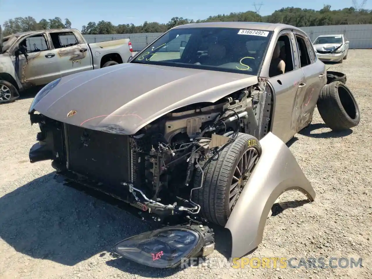 2 Photograph of a damaged car WP1AA2AYXKDA05329 PORSCHE CAYENNE 2019