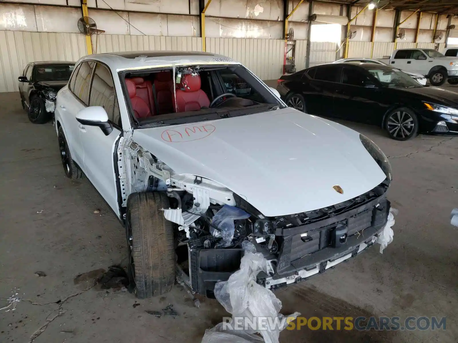 1 Photograph of a damaged car WP1AA2AYXKDA14922 PORSCHE CAYENNE 2019