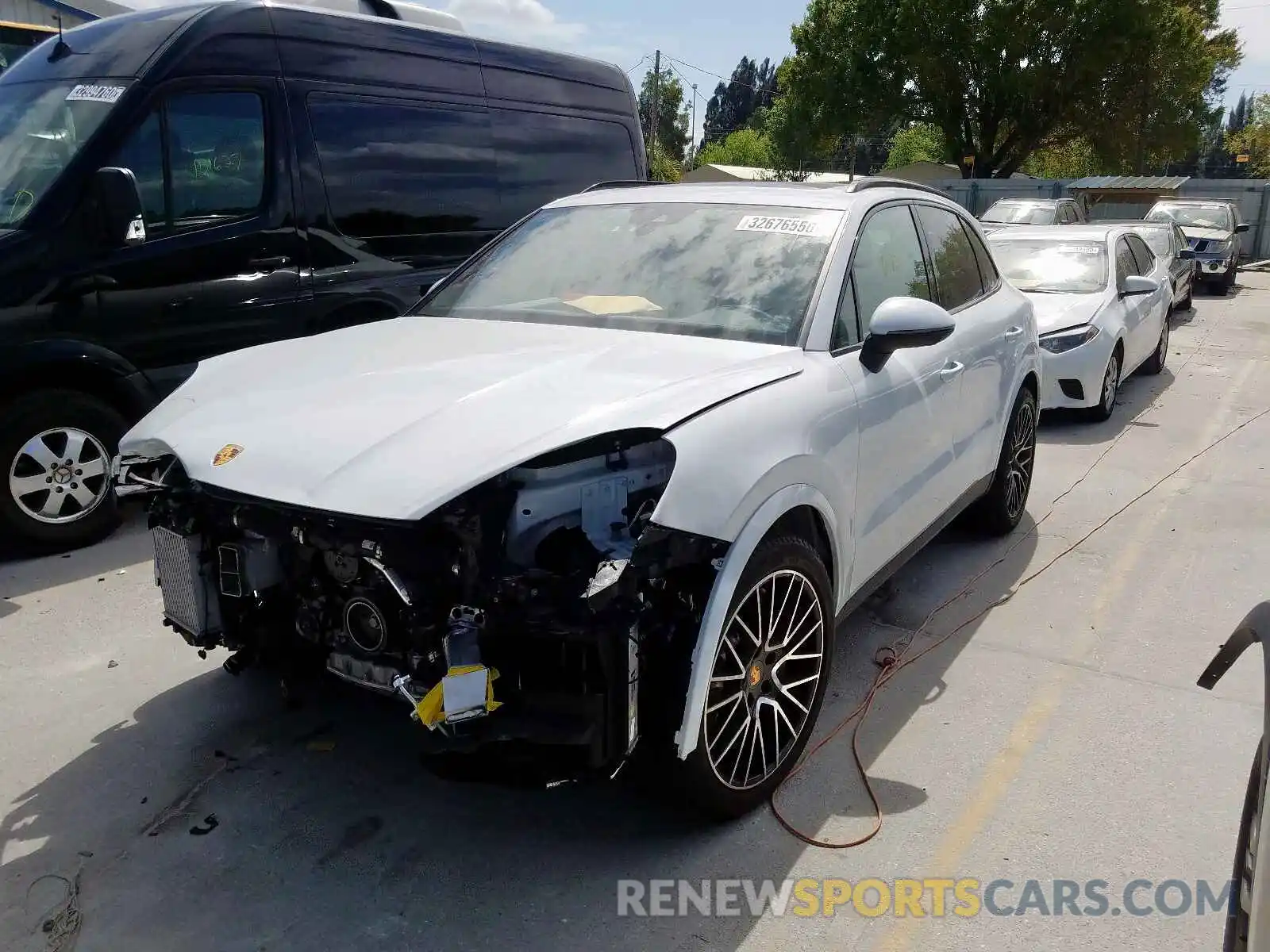 2 Photograph of a damaged car WP1AB2AY7KDA64383 PORSCHE CAYENNE 2019