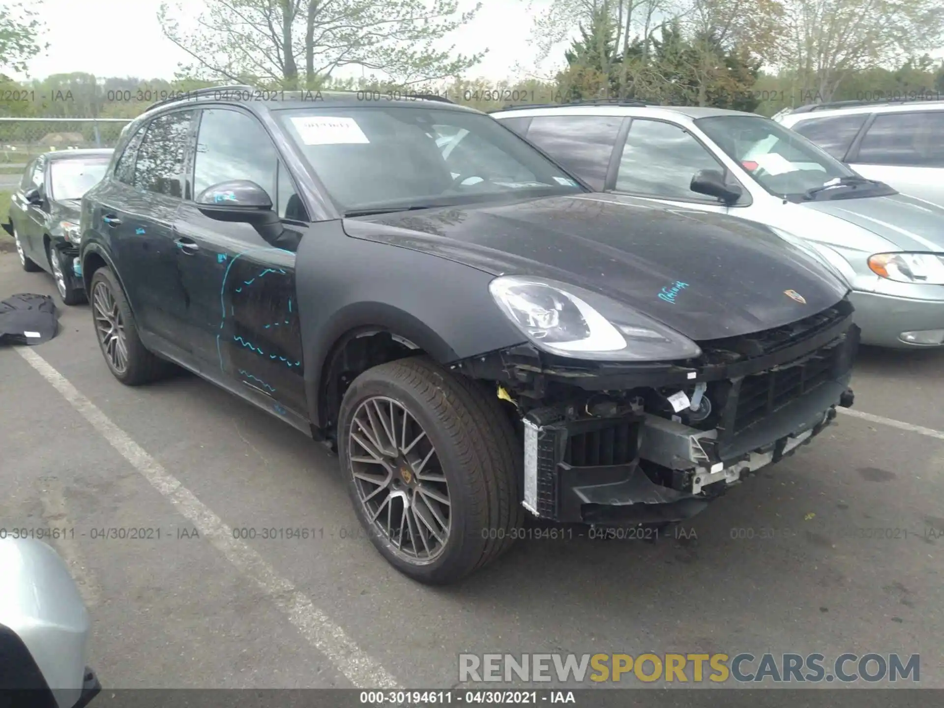 1 Photograph of a damaged car WP1AA2AY1LDA08878 PORSCHE CAYENNE 2020