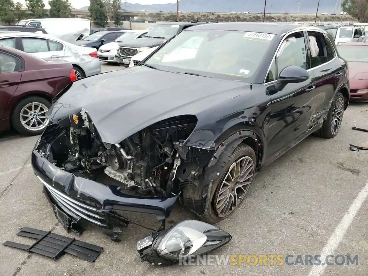 2 Photograph of a damaged car WP1AA2AY2LDA04676 PORSCHE CAYENNE 2020