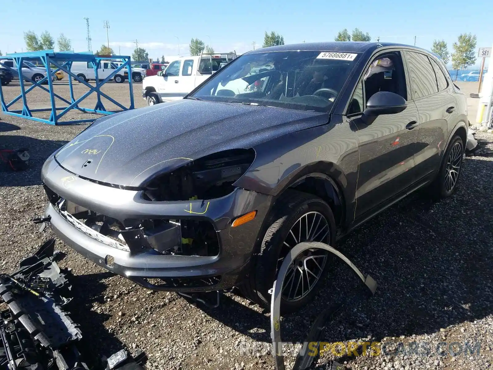 2 Photograph of a damaged car WP1AA2AY2LDA10848 PORSCHE CAYENNE 2020