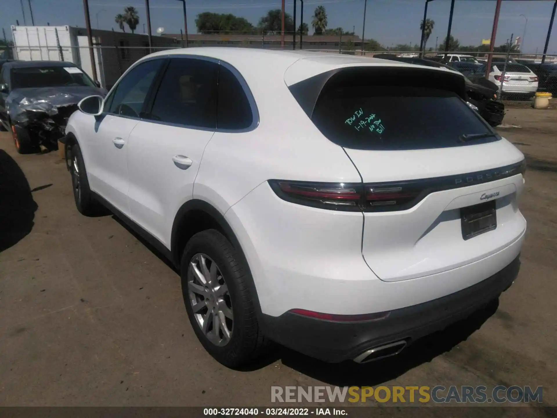 3 Photograph of a damaged car WP1AA2AY6LDA01733 PORSCHE CAYENNE 2020