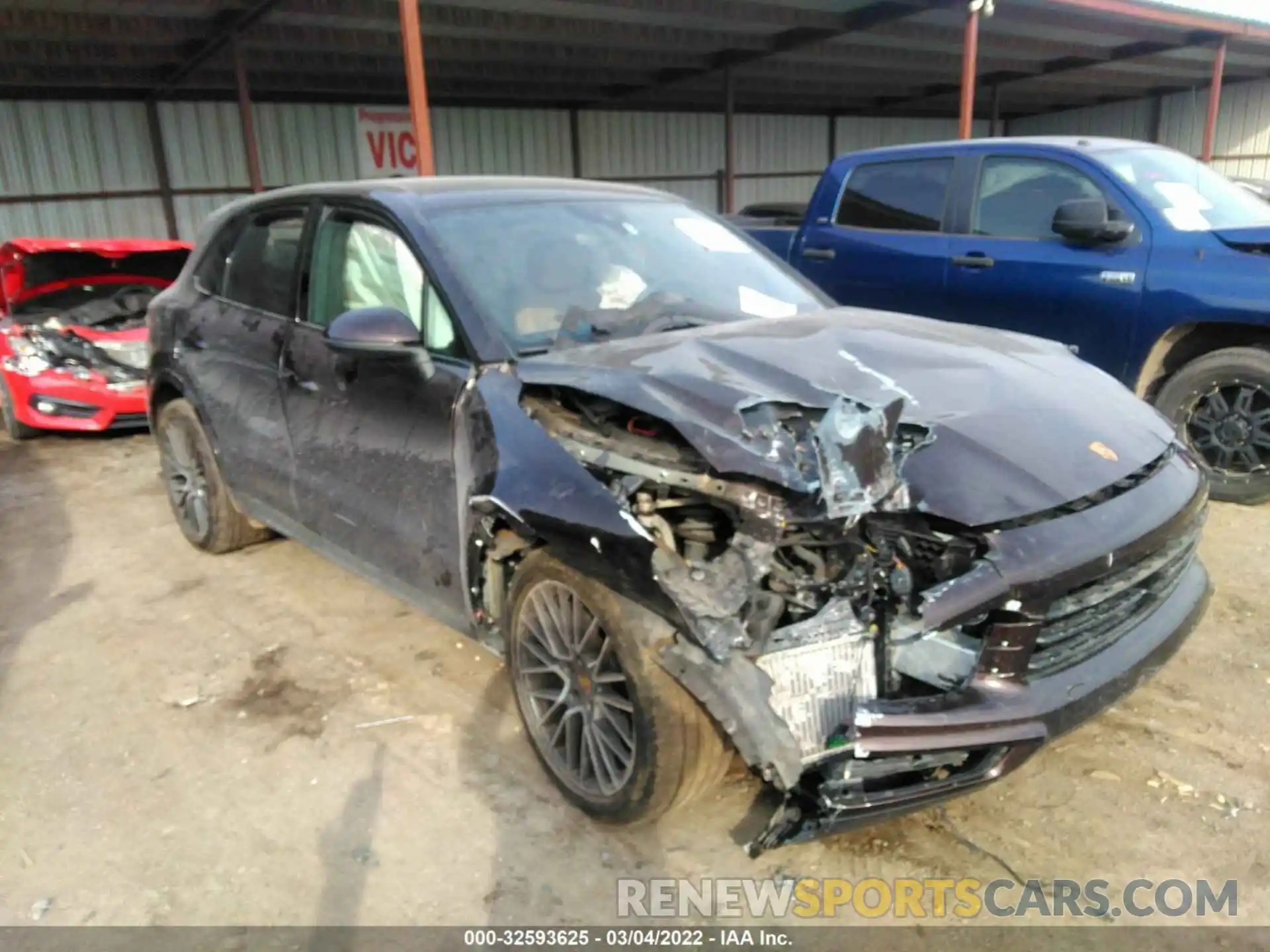 1 Photograph of a damaged car WP1AA2AYXLDA06563 PORSCHE CAYENNE 2020