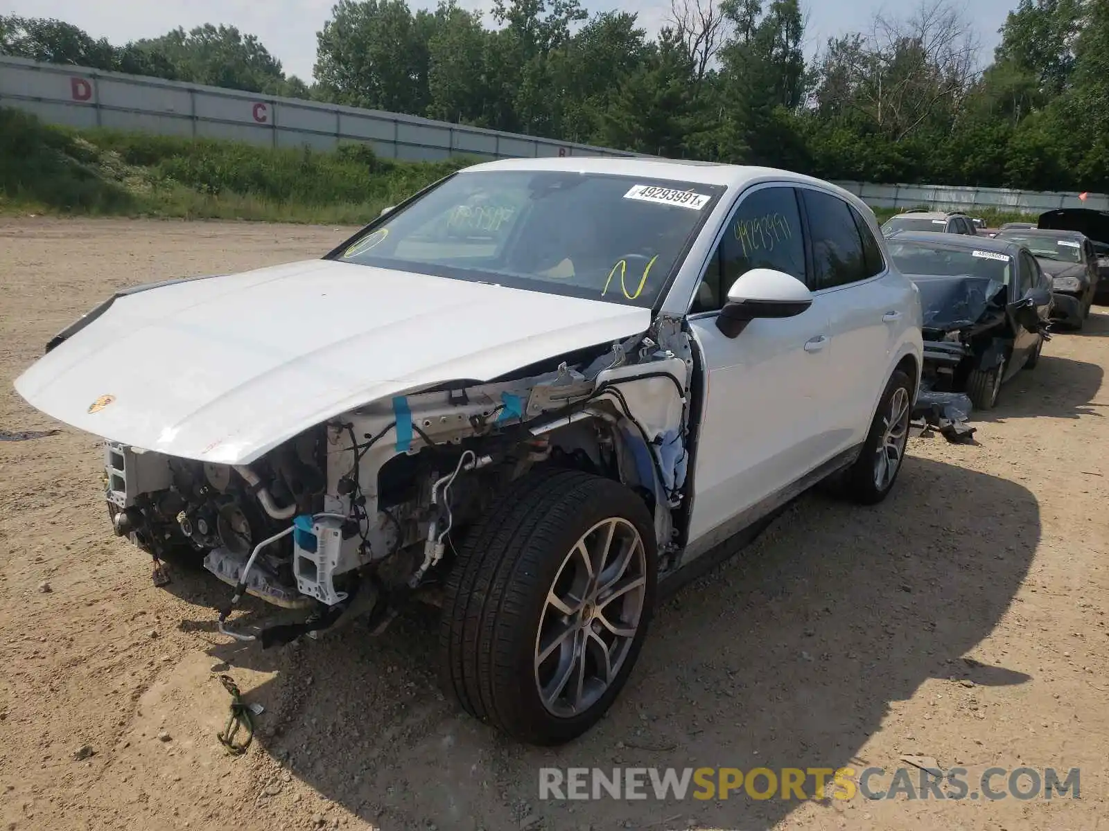 2 Photograph of a damaged car WP1AA2AYXLDA09642 PORSCHE CAYENNE 2020