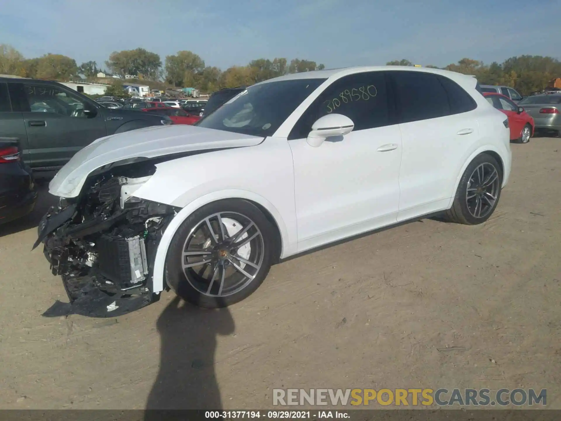 2 Photograph of a damaged car WP1AF2AY4LDA39060 PORSCHE CAYENNE 2020