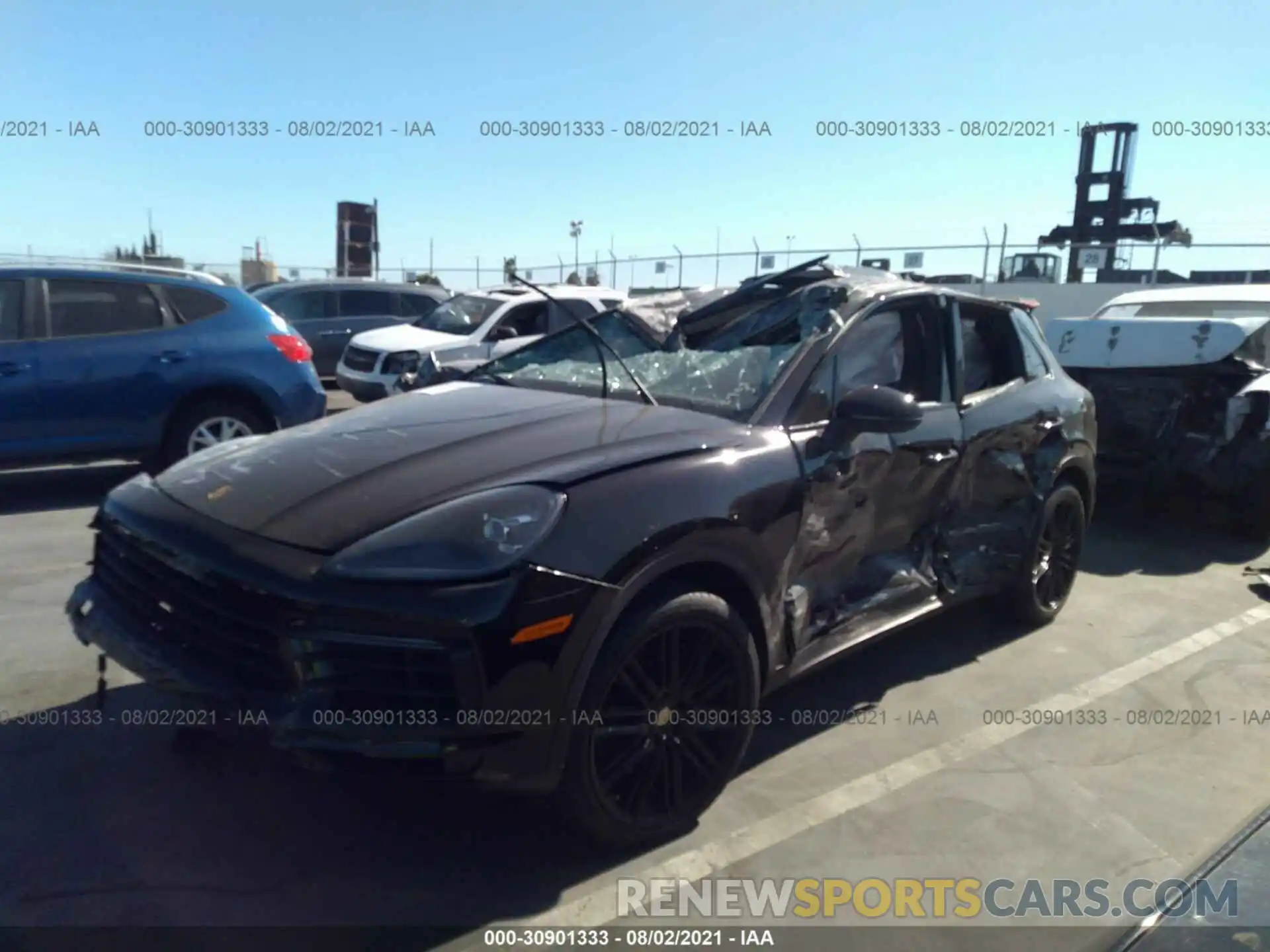 2 Photograph of a damaged car WP1AA2AY1MDA06422 PORSCHE CAYENNE 2021