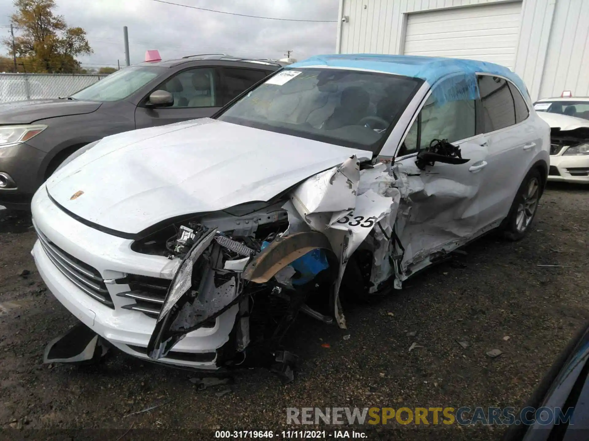 2 Photograph of a damaged car WP1AA2AY8MDA07227 PORSCHE CAYENNE 2021