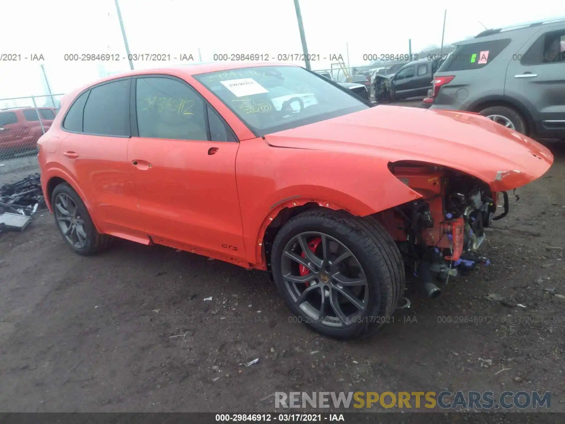 1 Photograph of a damaged car WP1AG2AY9MDA33317 PORSCHE CAYENNE 2021