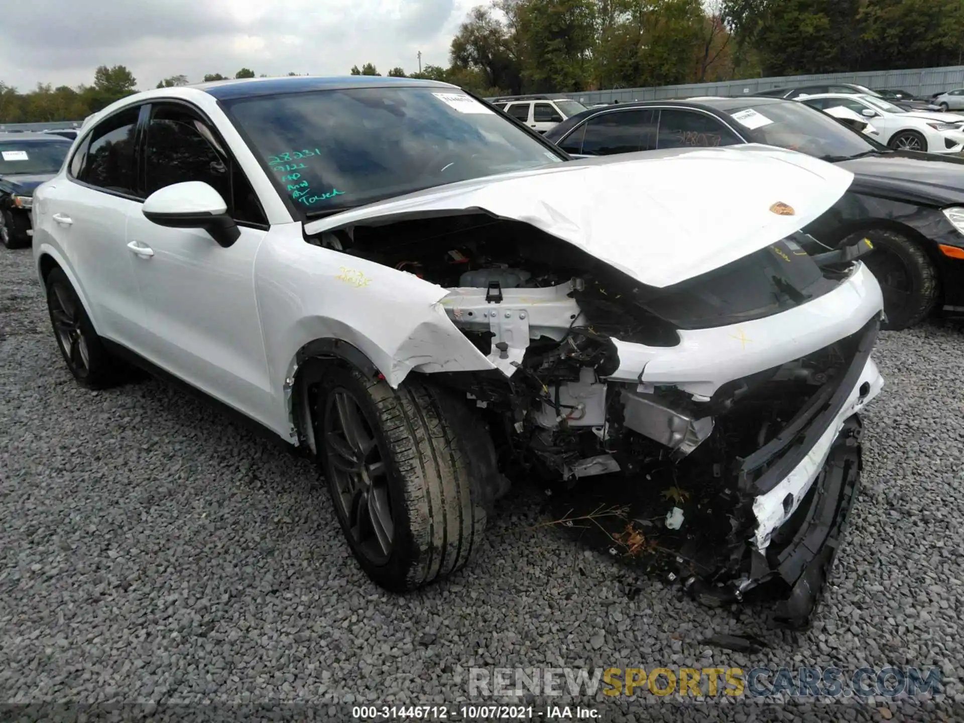 1 Photograph of a damaged car WP1BA2AY1MDA42311 PORSCHE CAYENNE 2021