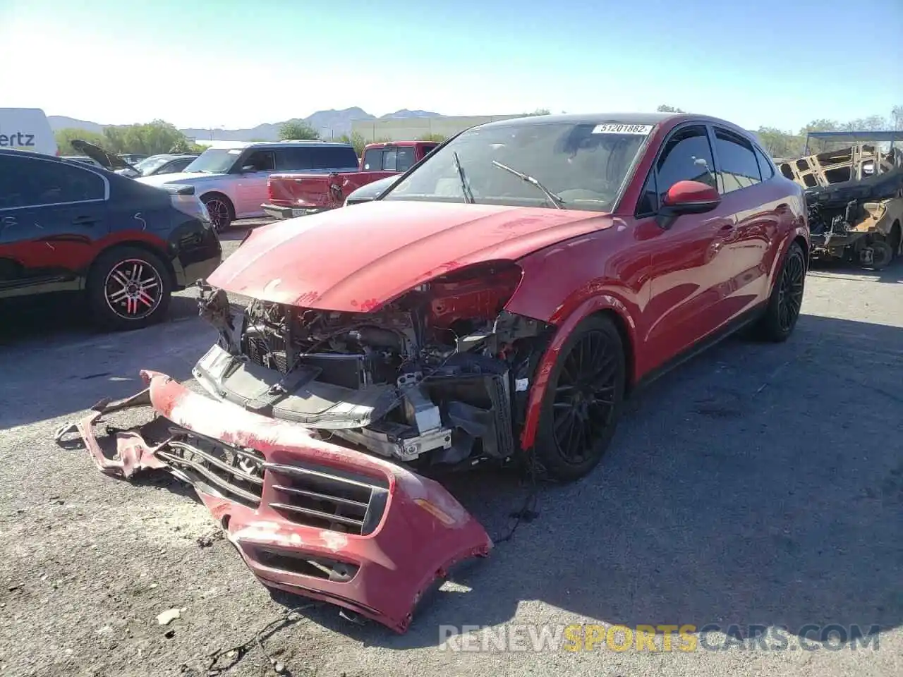 2 Photograph of a damaged car WP1BB2AY6MDA46237 PORSCHE CAYENNE 2021