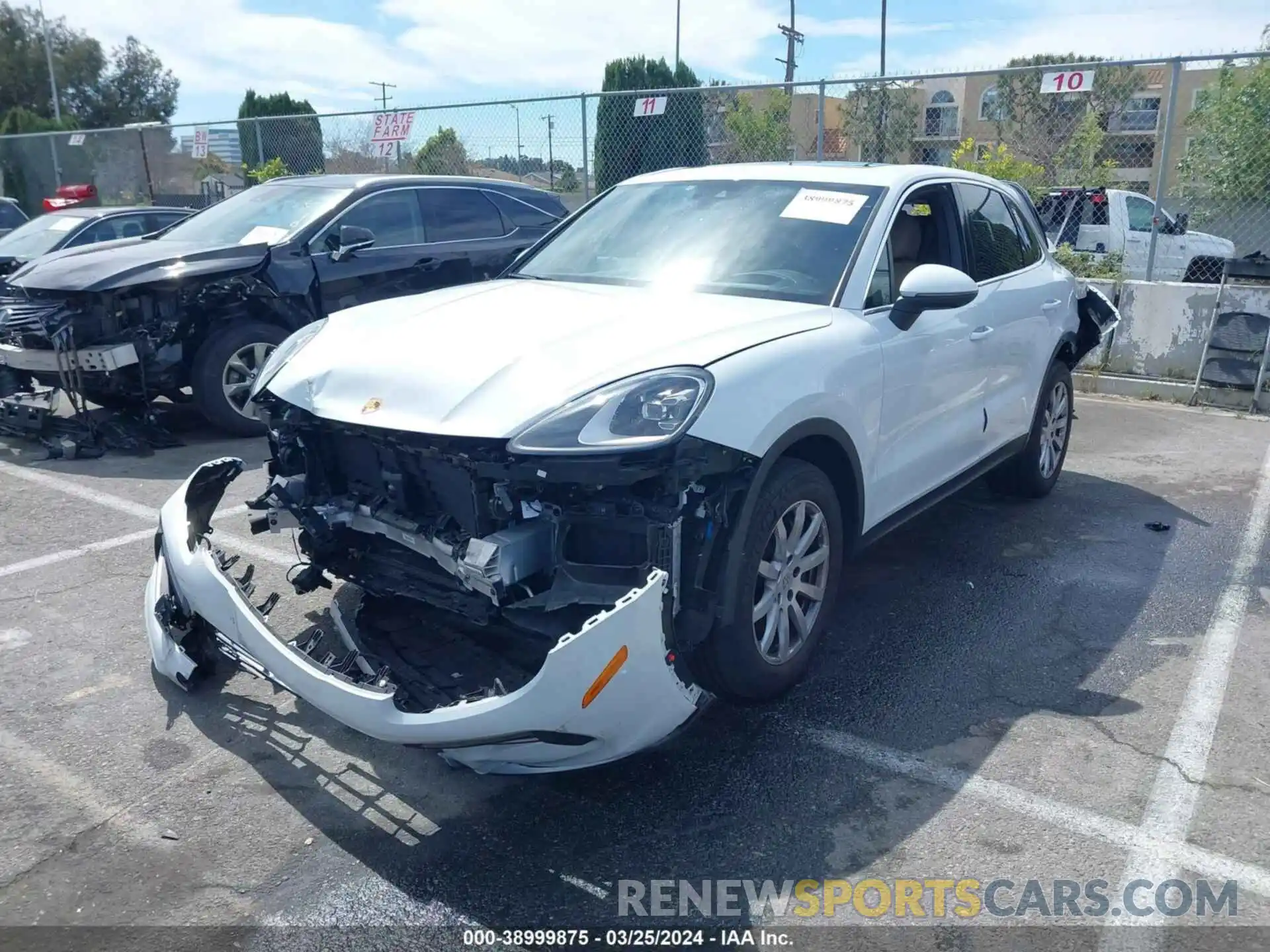 2 Photograph of a damaged car WP1AA2AY8NDA00795 PORSCHE CAYENNE 2022