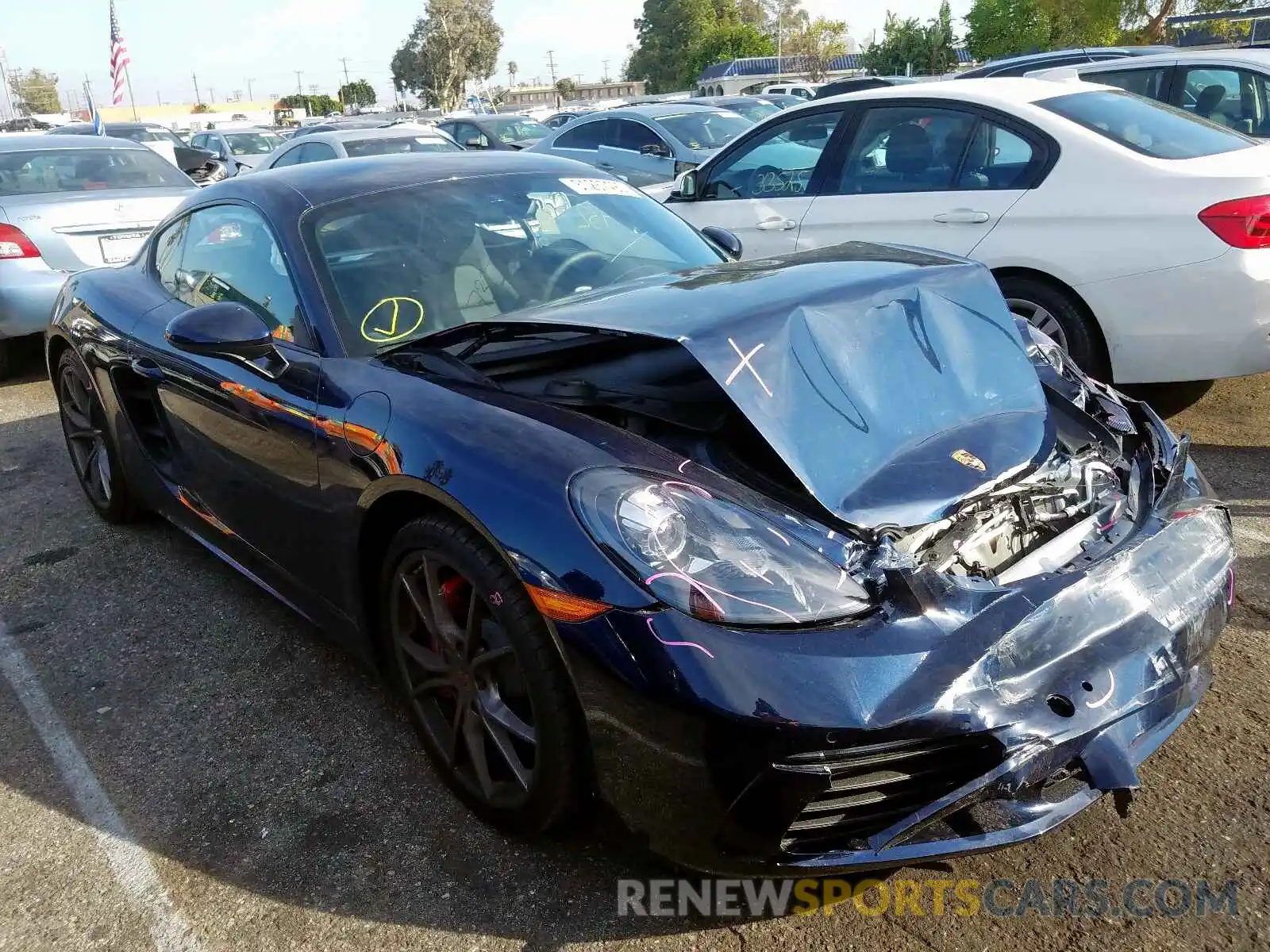 1 Photograph of a damaged car WP0AB2A89KS279034 PORSCHE CAYMAN 2019