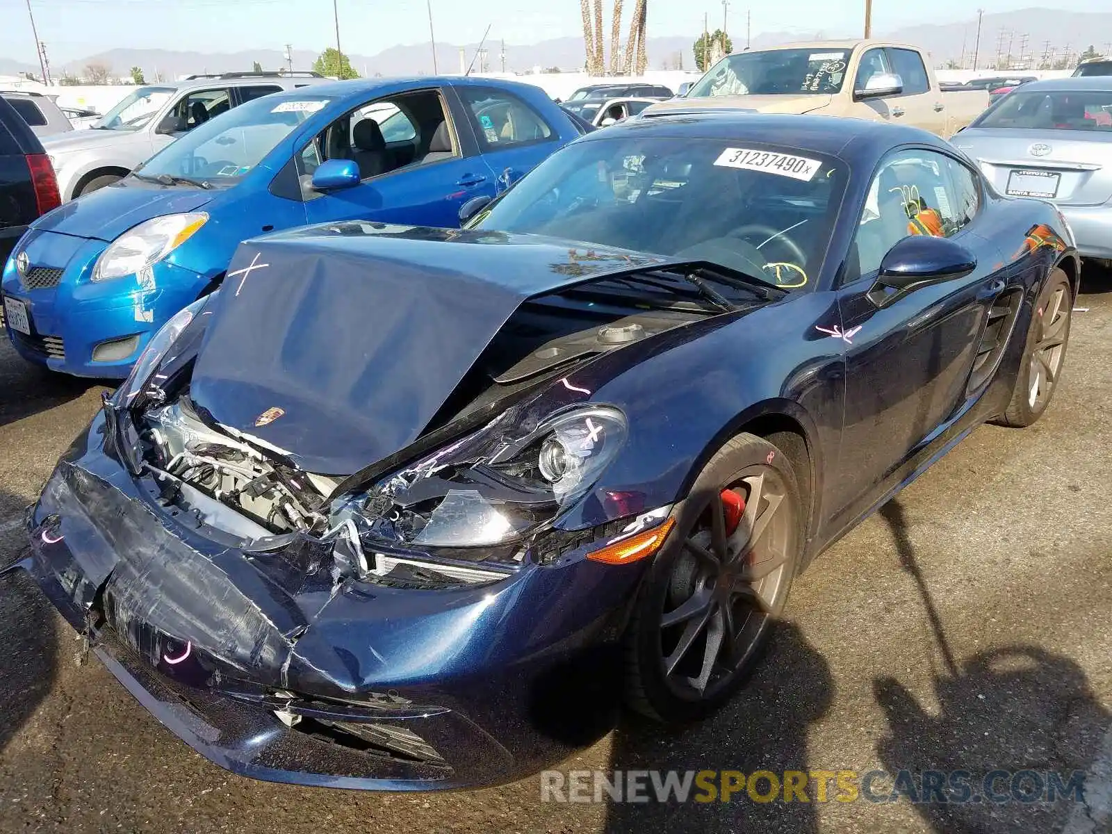 2 Photograph of a damaged car WP0AB2A89KS279034 PORSCHE CAYMAN 2019