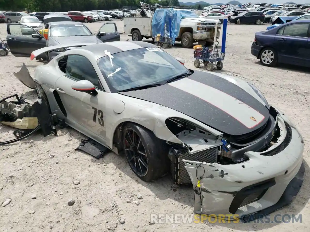 1 Photograph of a damaged car WP0AC2A89LS289139 PORSCHE CAYMAN 2020