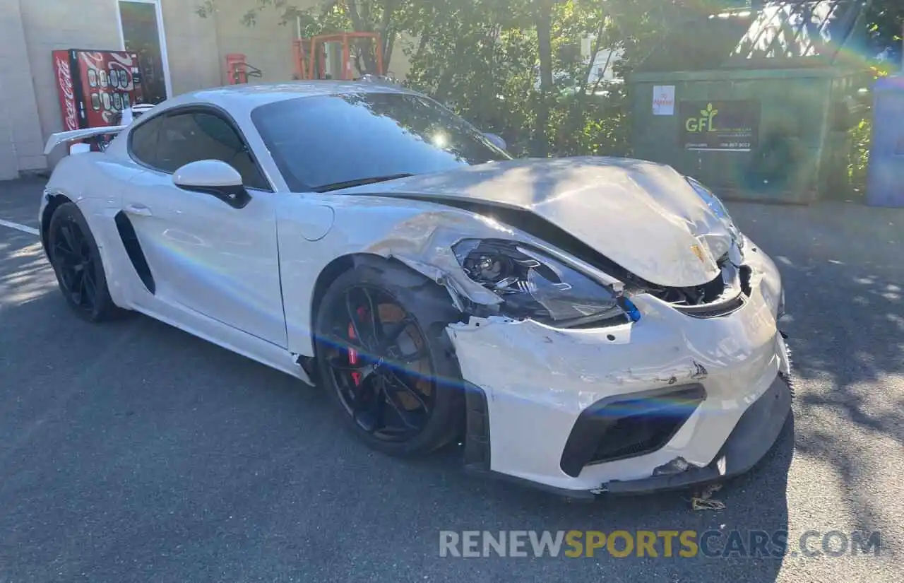 1 Photograph of a damaged car WP0AC2A8XLK289585 PORSCHE CAYMAN 2020