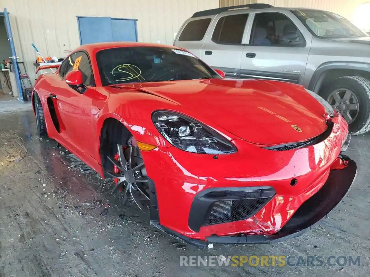 1 Photograph of a damaged car WP0AC2A82MS289243 PORSCHE CAYMAN 2021