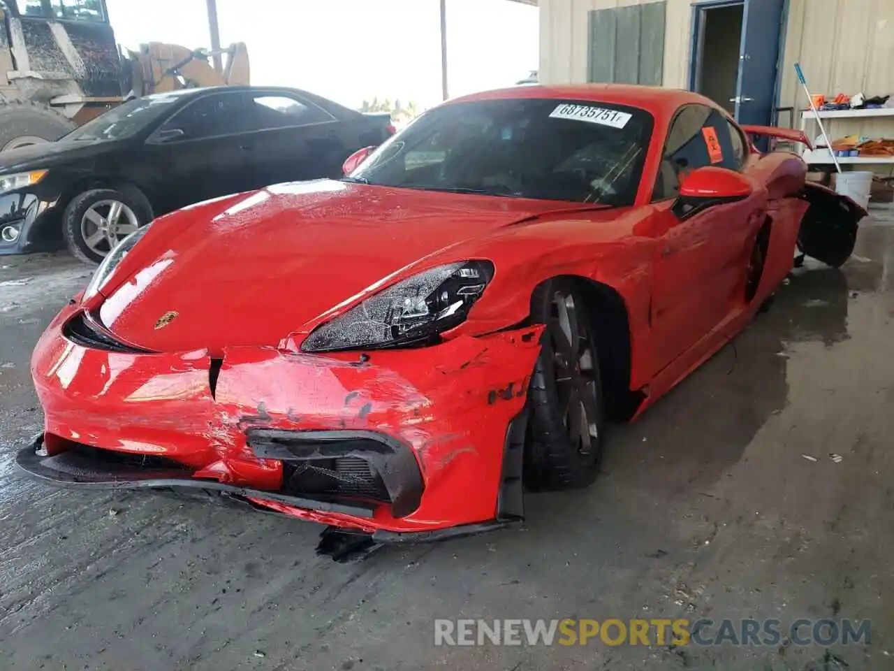 2 Photograph of a damaged car WP0AC2A82MS289243 PORSCHE CAYMAN 2021