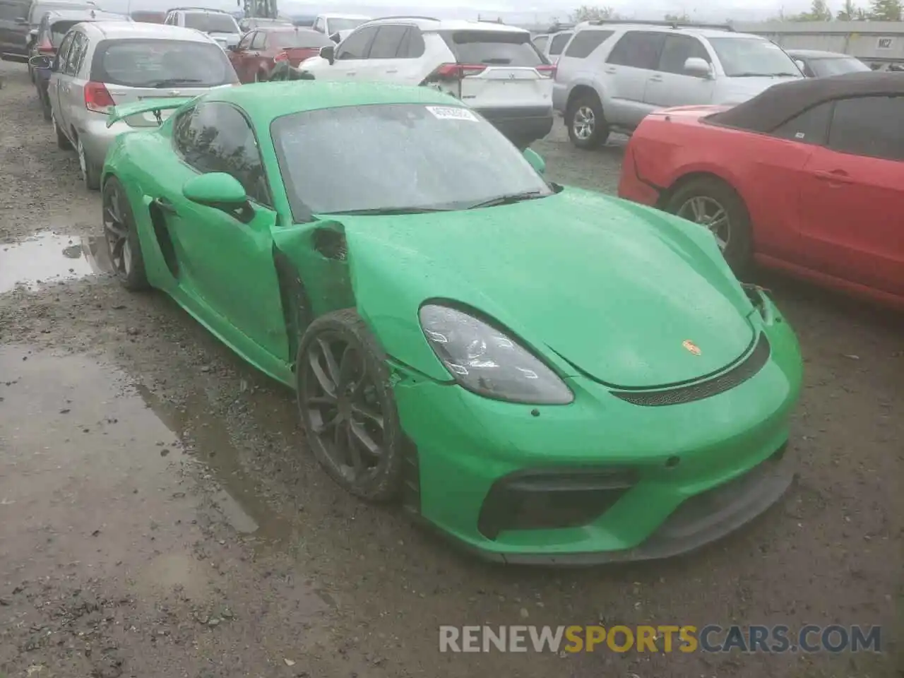 1 Photograph of a damaged car WP0AC2A82MS289517 PORSCHE CAYMAN 2021