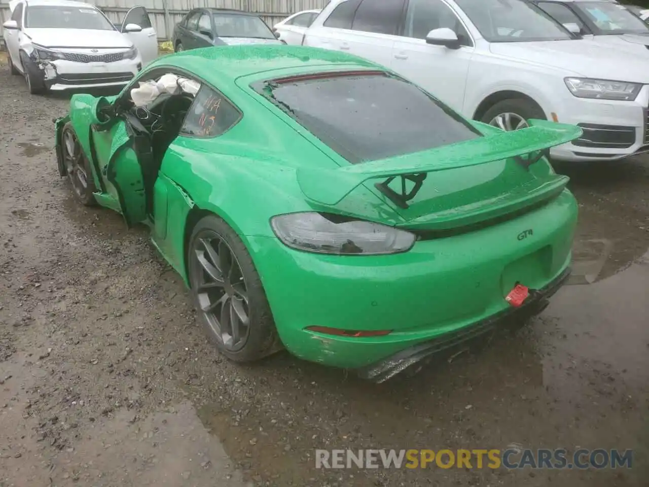 3 Photograph of a damaged car WP0AC2A82MS289517 PORSCHE CAYMAN 2021