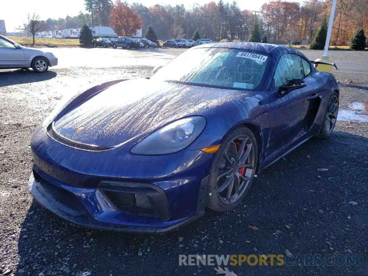 2 Photograph of a damaged car WP0AC2A84MK289115 PORSCHE CAYMAN 2021