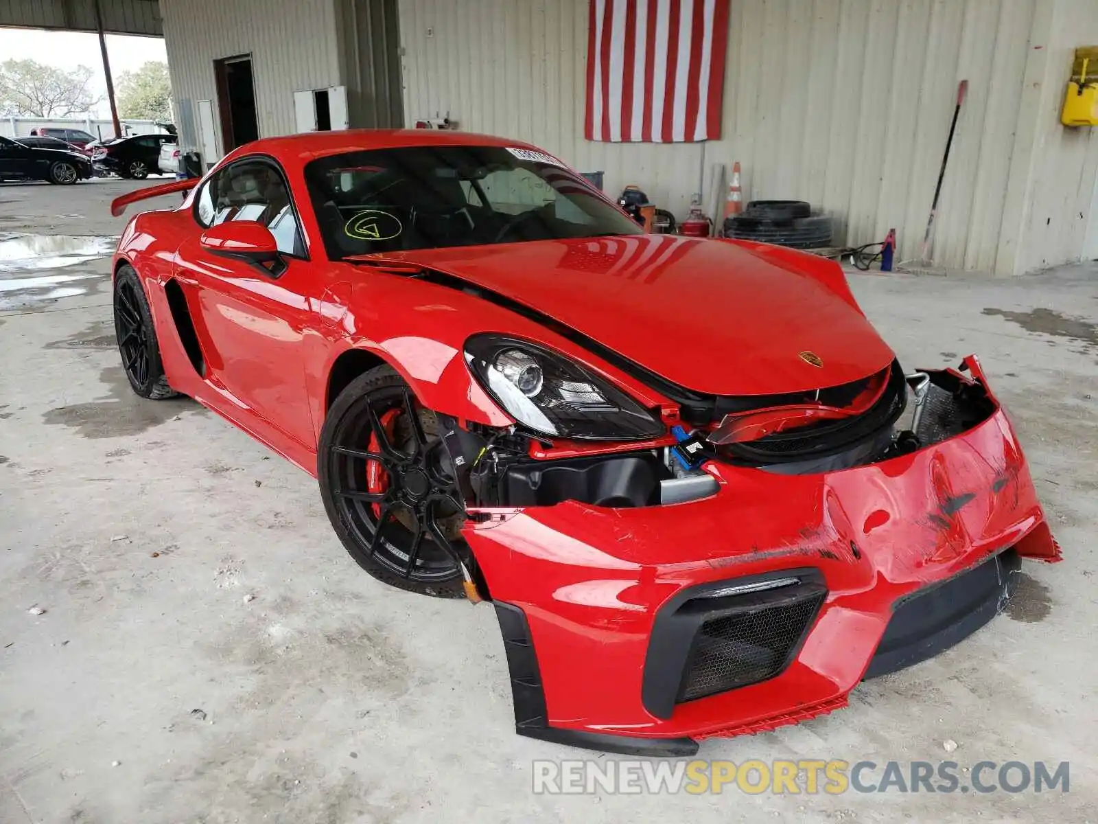 1 Photograph of a damaged car WP0AC2A84MK289308 PORSCHE CAYMAN 2021