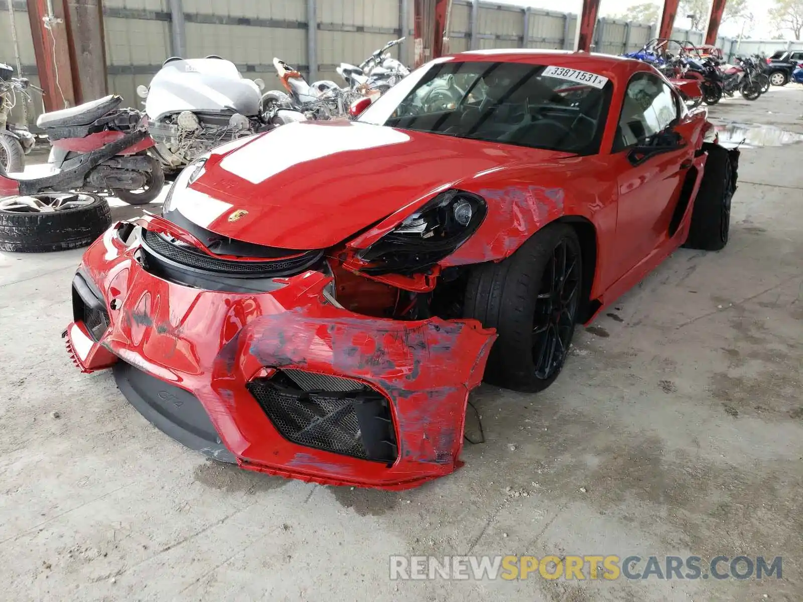 2 Photograph of a damaged car WP0AC2A84MK289308 PORSCHE CAYMAN 2021