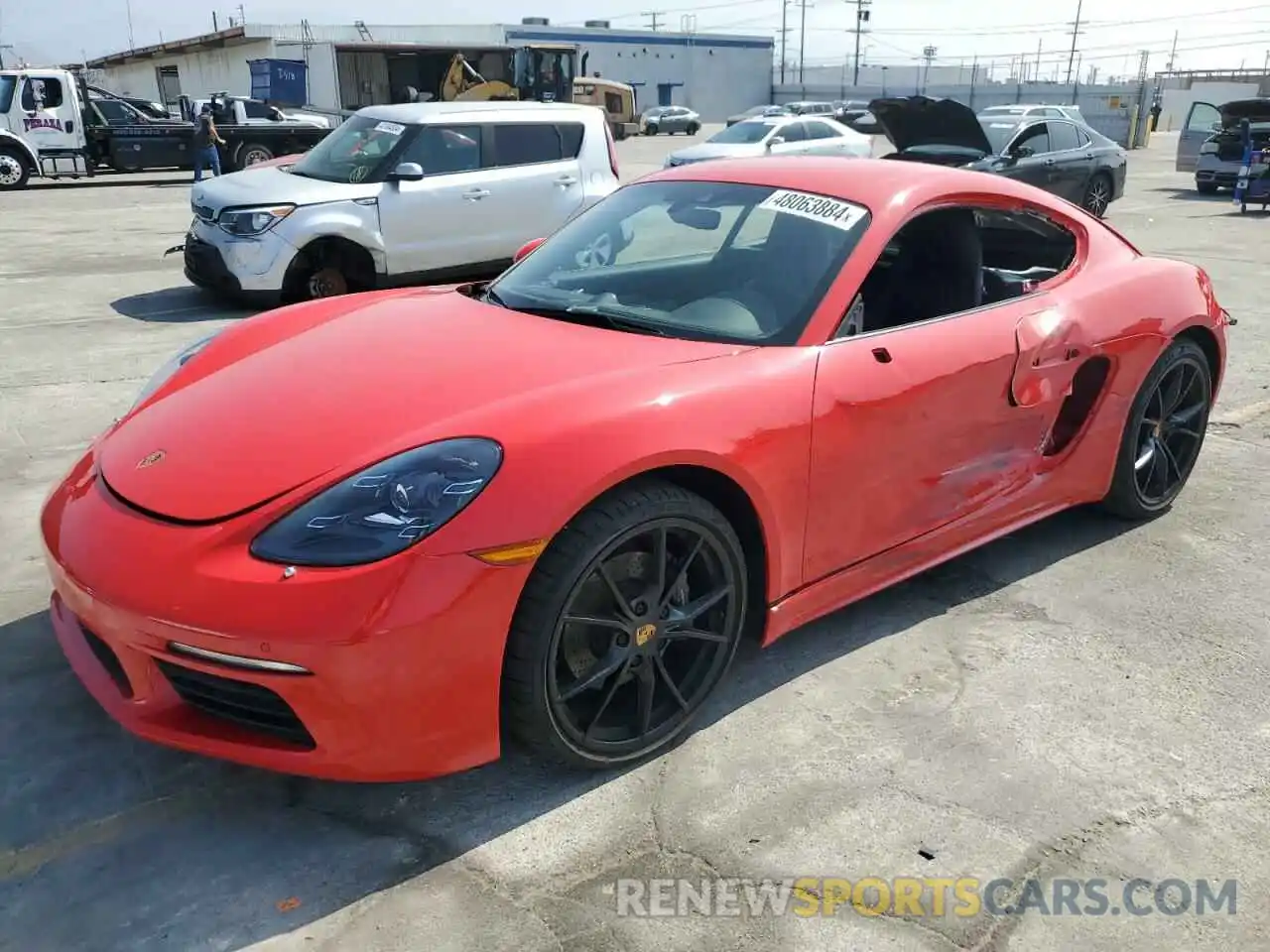 1 Photograph of a damaged car WP0AA2A81NS255608 PORSCHE CAYMAN 2022