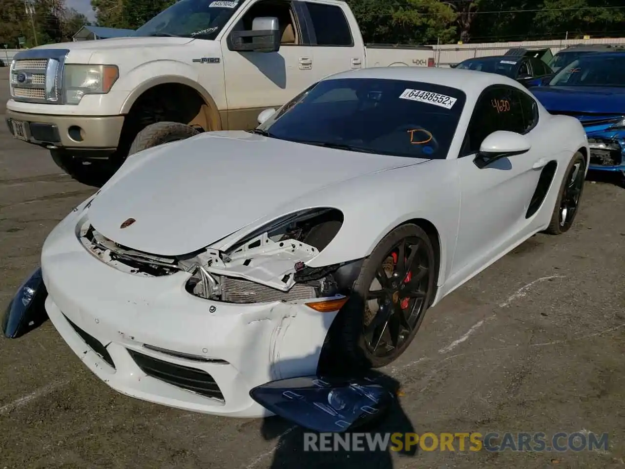 2 Photograph of a damaged car WP0AB2A82NS263181 PORSCHE CAYMAN 2022