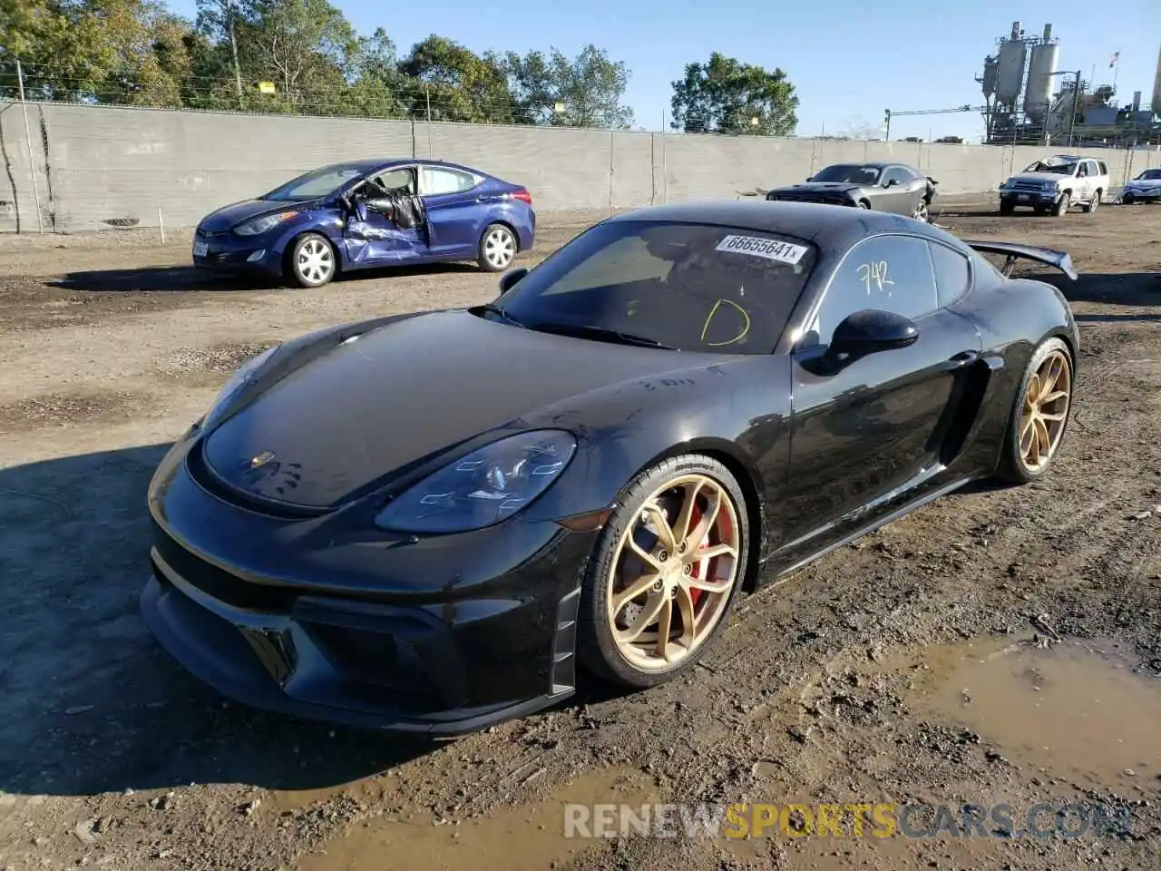 2 Photograph of a damaged car WP0AC2A85NS275077 PORSCHE CAYMAN 2022