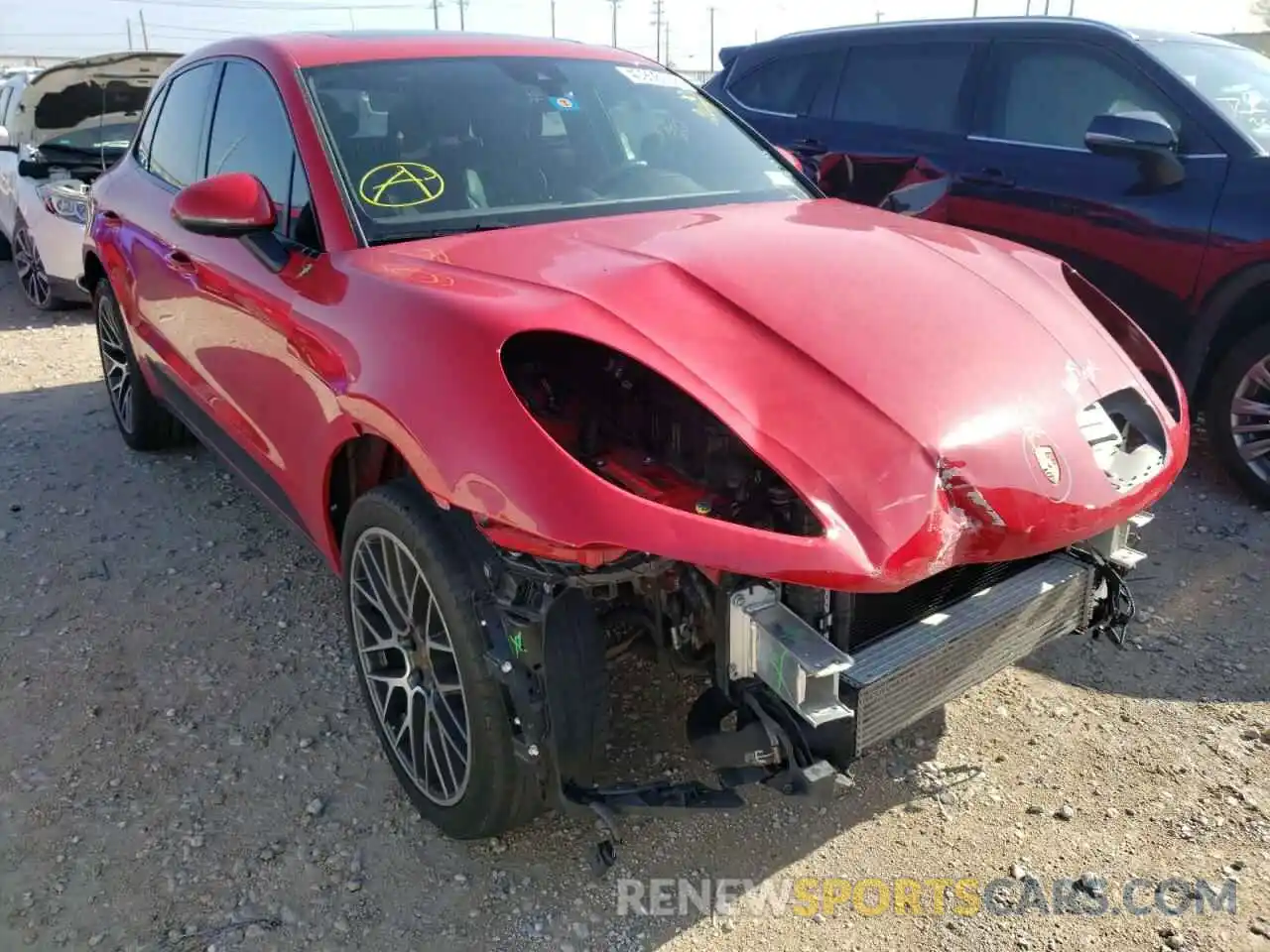 1 Photograph of a damaged car WP1AA2A54KLB06989 PORSCHE MACAN 2019