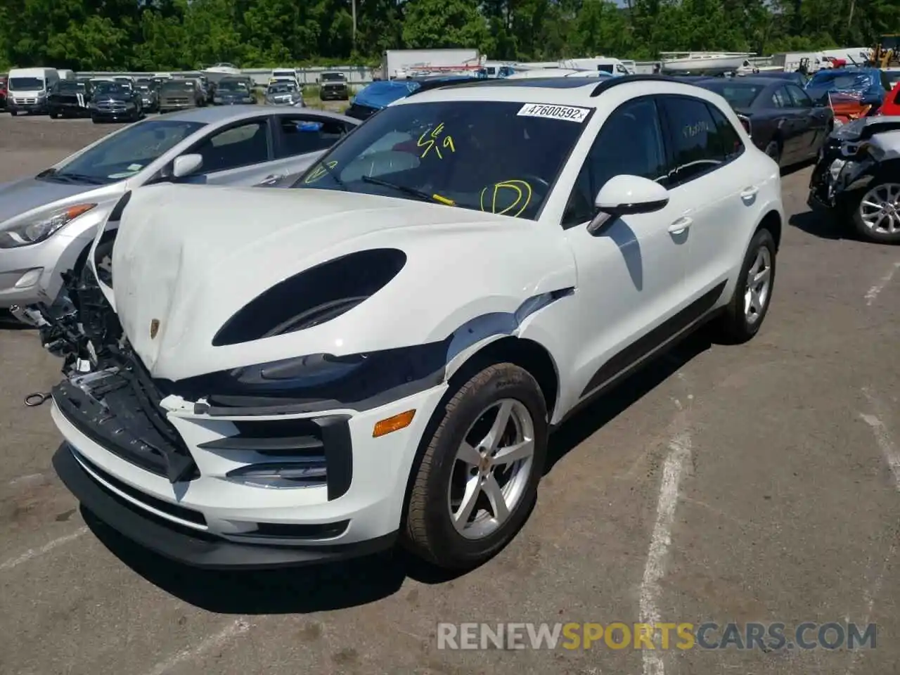 2 Photograph of a damaged car WP1AA2A57KLB05917 PORSCHE MACAN 2019