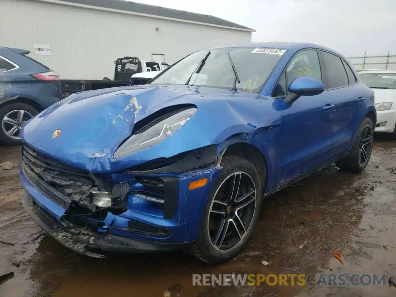 2 Photograph of a damaged car WP1AA2A5XKLB07208 PORSCHE MACAN 2019