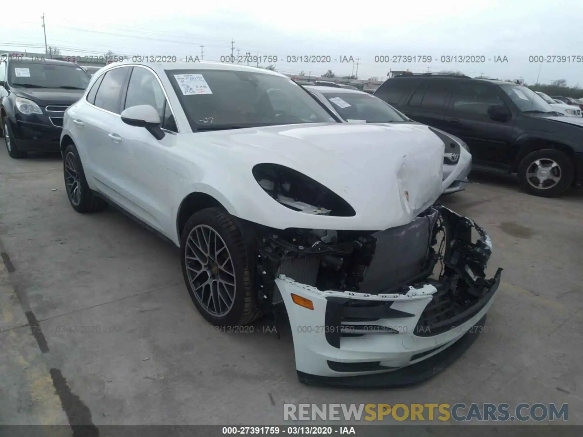 1 Photograph of a damaged car WP1AB2A50KLB32583 PORSCHE MACAN 2019