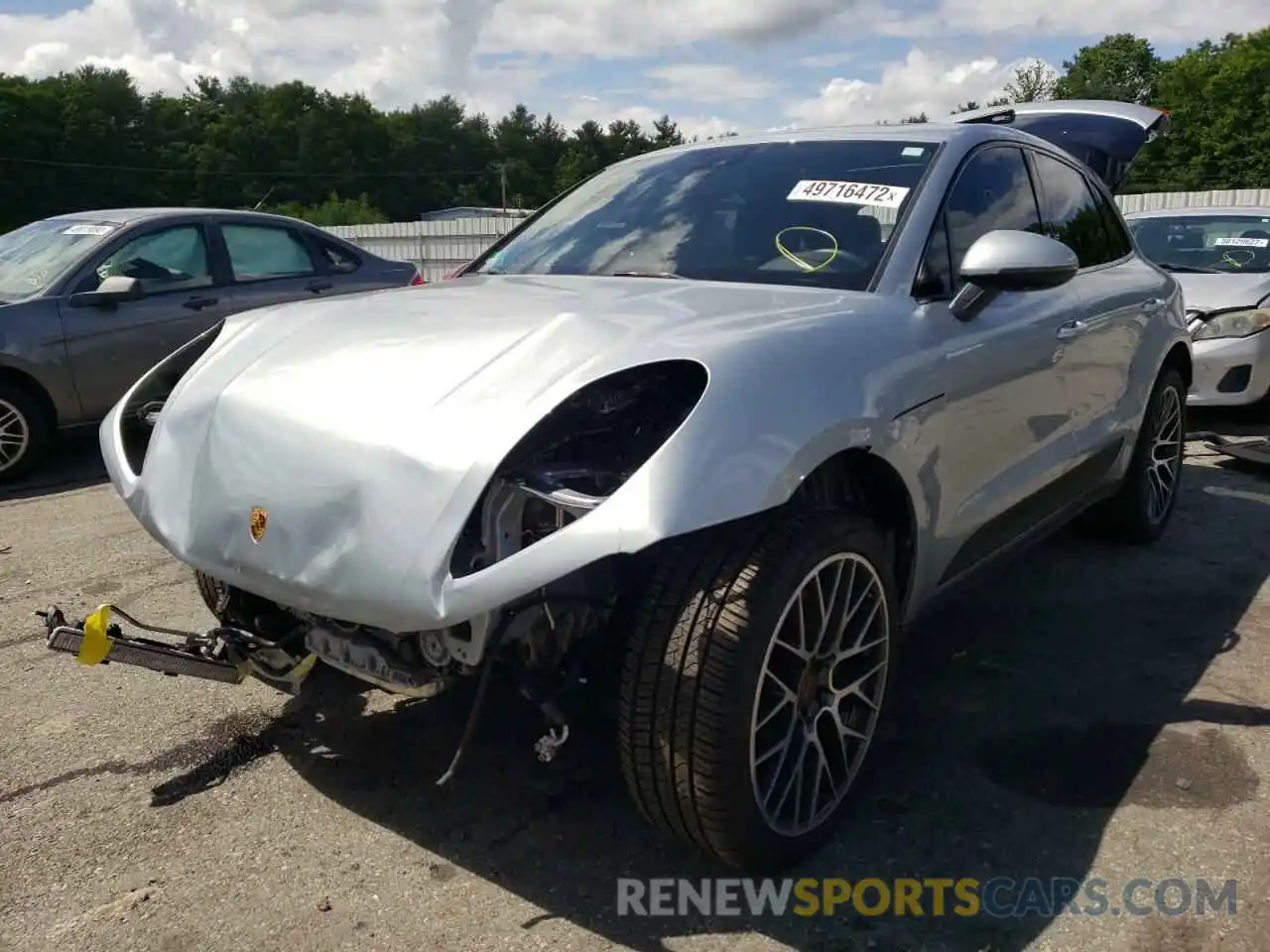 2 Photograph of a damaged car WP1AB2A52KLB33766 PORSCHE MACAN 2019