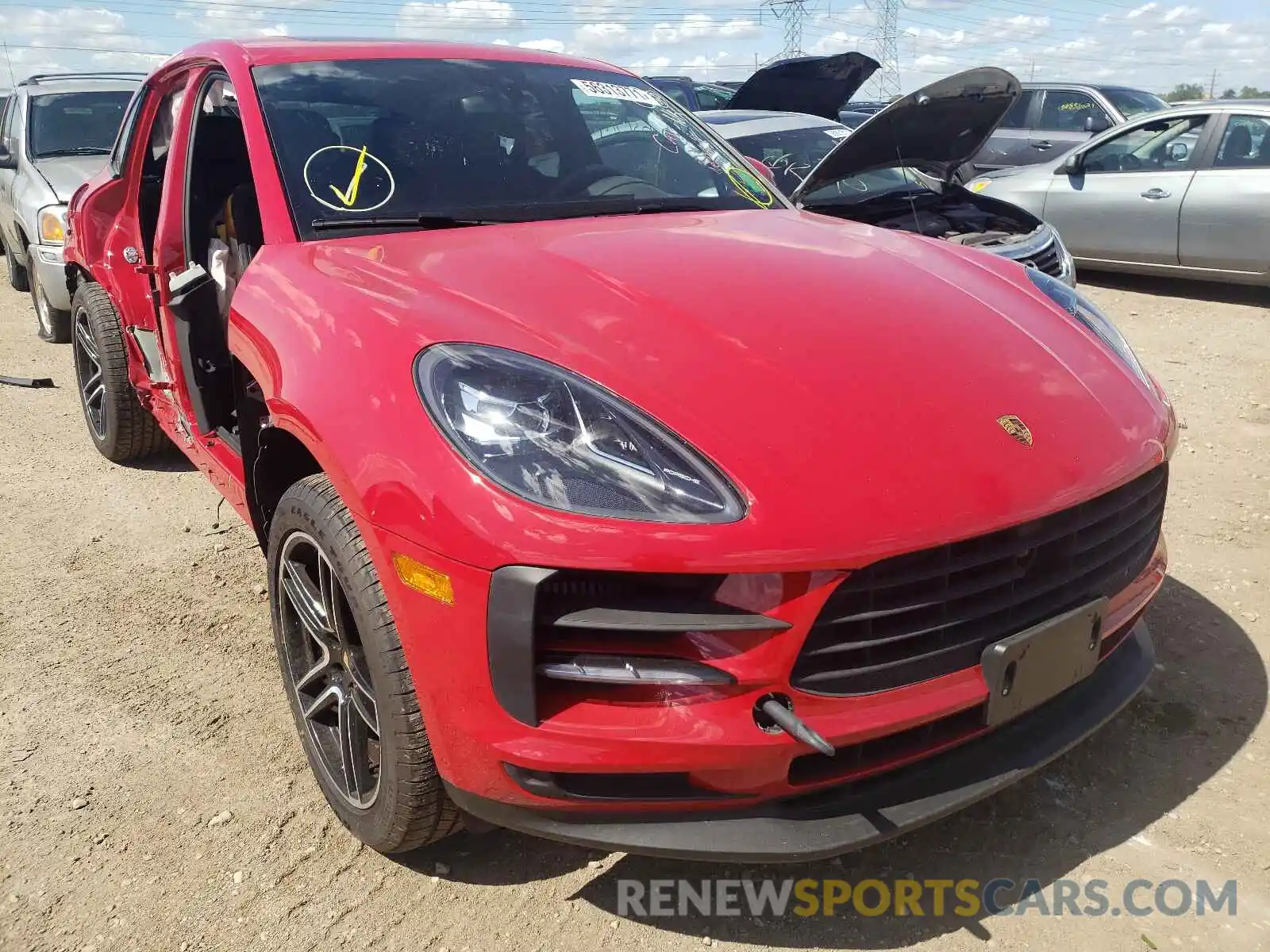 1 Photograph of a damaged car WP1AB2A57KLB32578 PORSCHE MACAN 2019