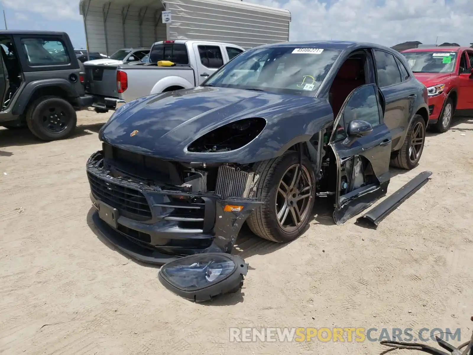 2 Photograph of a damaged car WP1AB2A58KLB32072 PORSCHE MACAN 2019