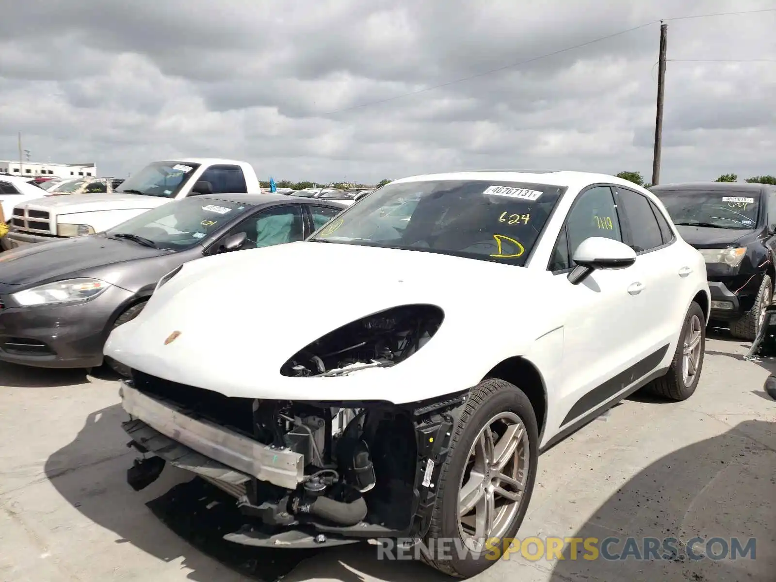 2 Photograph of a damaged car WP1AA2A51LLB12184 PORSCHE MACAN 2020