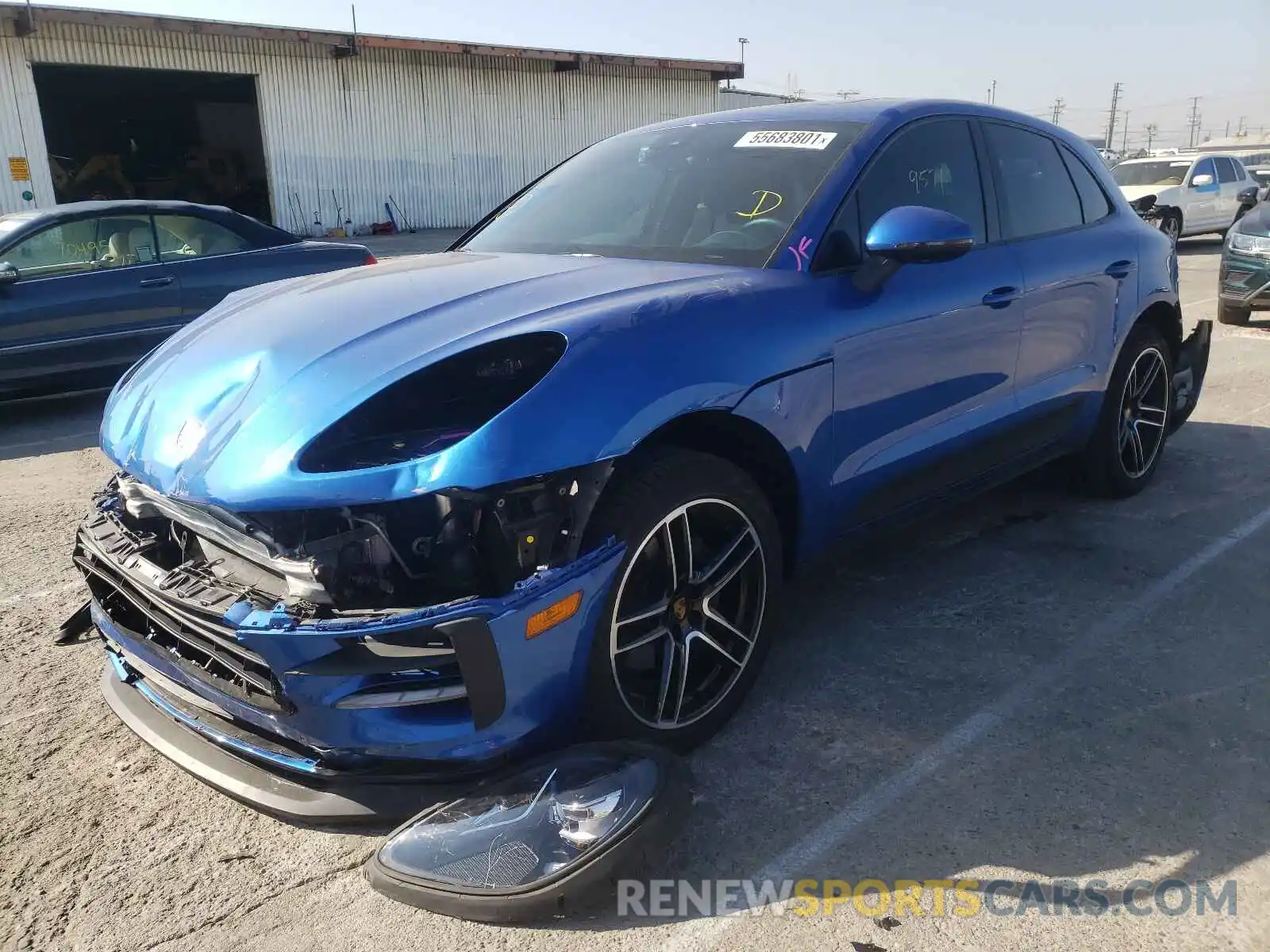 2 Photograph of a damaged car WP1AA2A53LLB13305 PORSCHE MACAN 2020