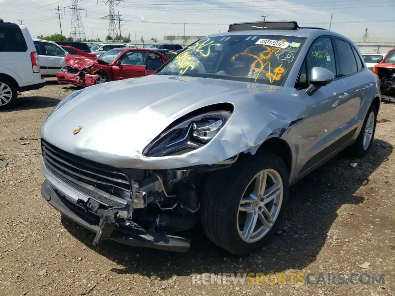 2 Photograph of a damaged car WP1AA2A56LLB01343 PORSCHE MACAN 2020