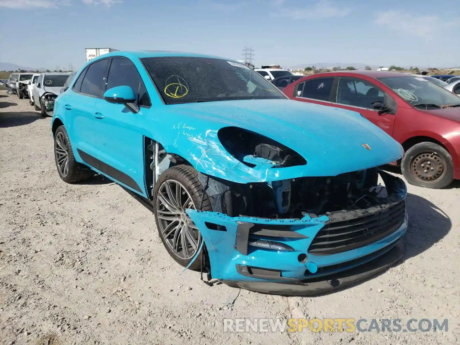 1 Photograph of a damaged car WP1AA2A58LLB05958 PORSCHE MACAN 2020