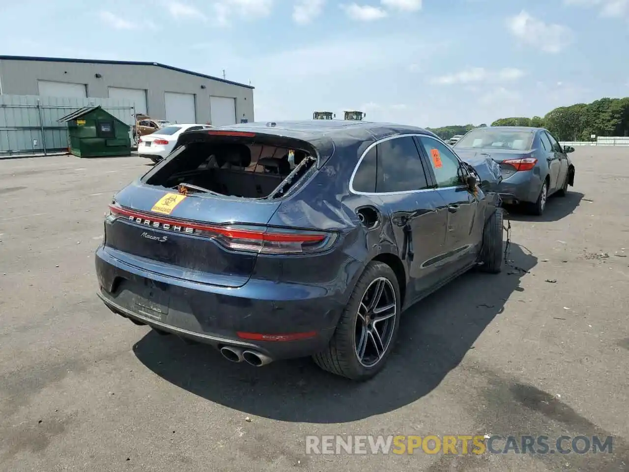 4 Photograph of a damaged car WP1AB2A53LLB34488 PORSCHE MACAN 2020