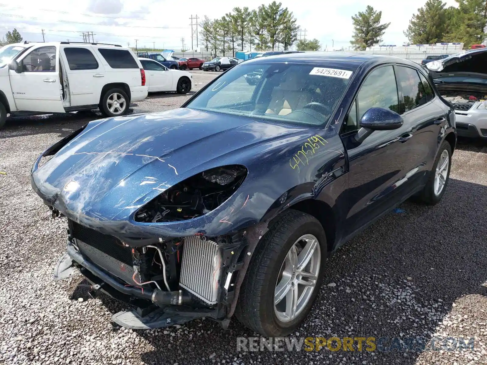 2 Photograph of a damaged car WP1AB2A54LLB33639 PORSCHE MACAN 2020