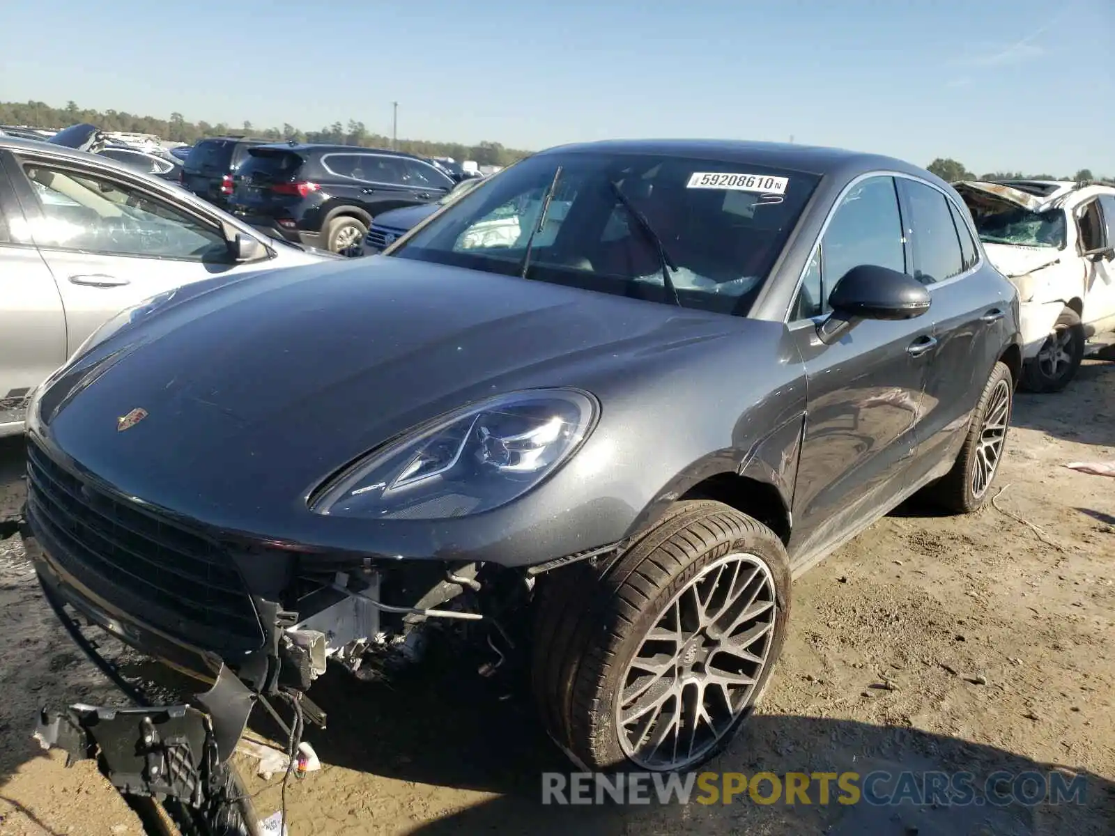 2 Photograph of a damaged car WP1AB2A55LLB35349 PORSCHE MACAN 2020