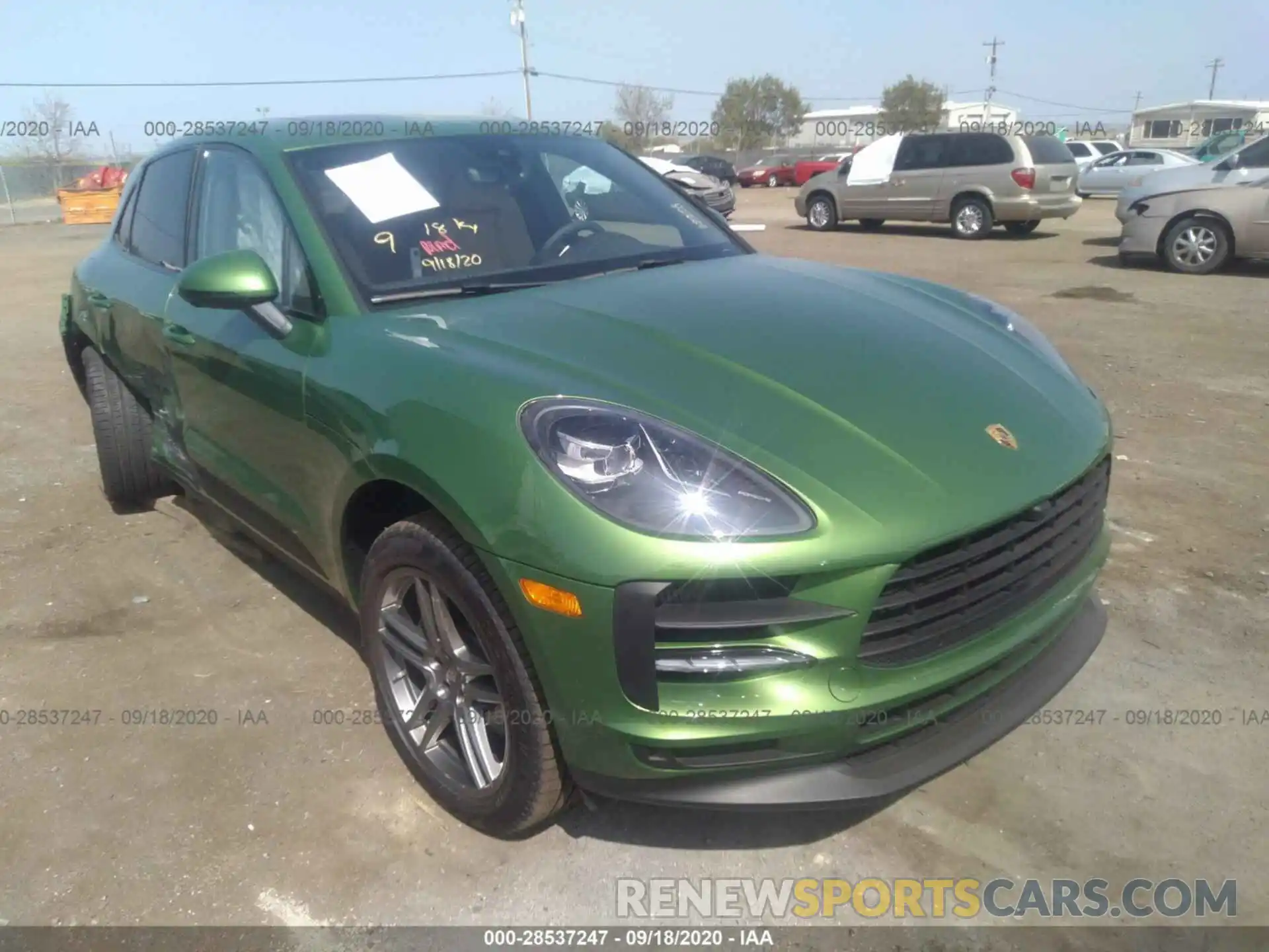 1 Photograph of a damaged car WP1AB2A55LLB36291 PORSCHE MACAN 2020