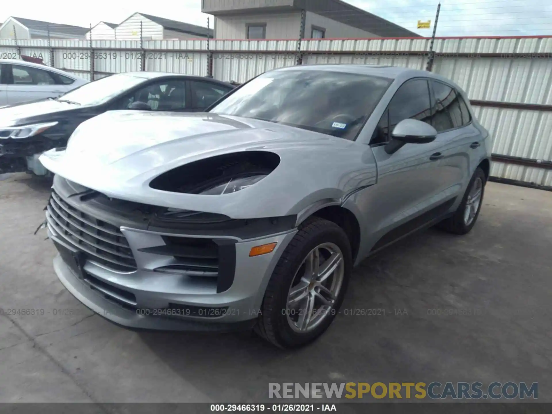 2 Photograph of a damaged car WP1AB2A5XLLB30096 PORSCHE MACAN 2020