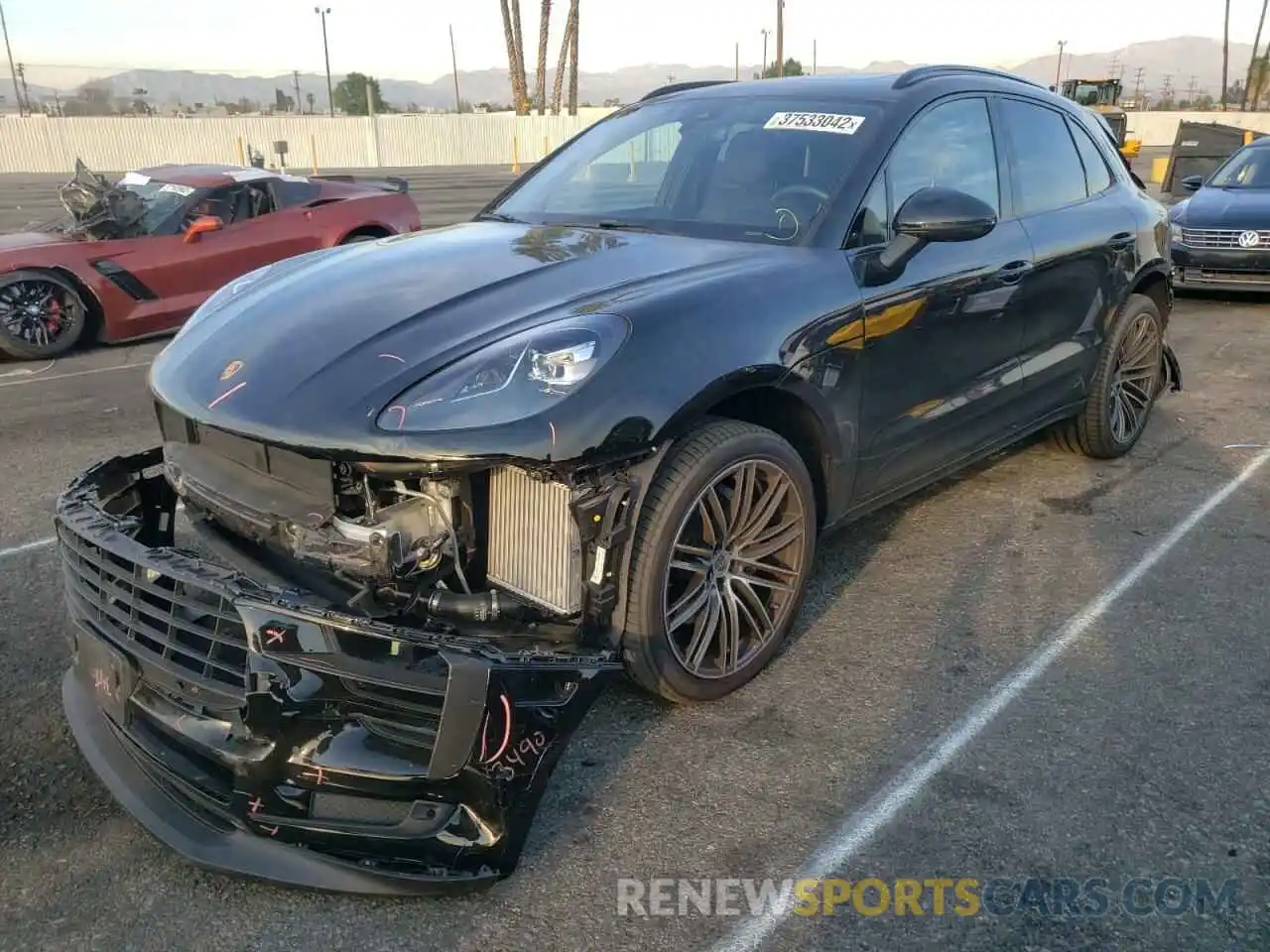 2 Photograph of a damaged car WP1AB2A5XLLB37047 PORSCHE MACAN 2020