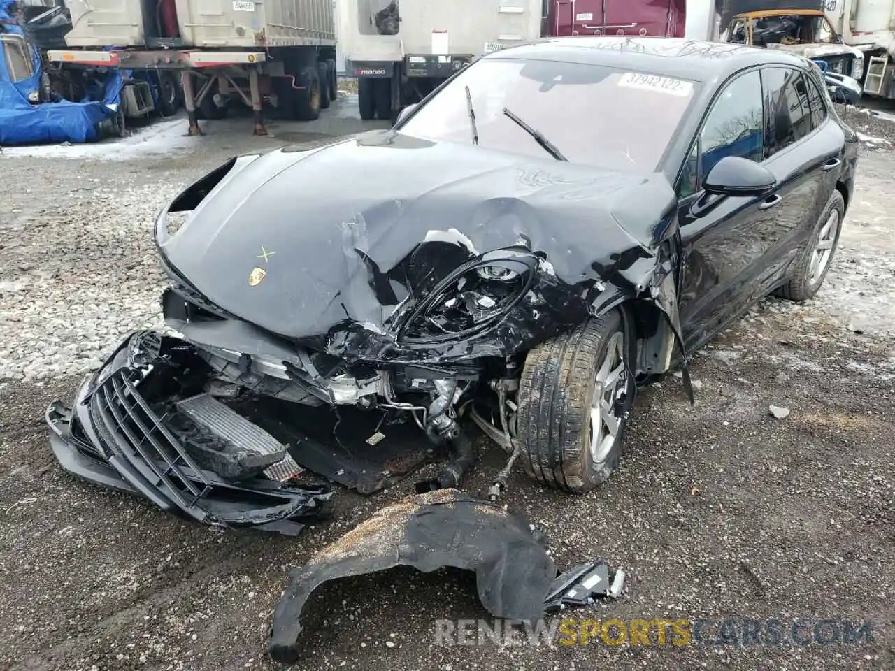 2 Photograph of a damaged car WP1AA2A51MLB10789 PORSCHE MACAN 2021