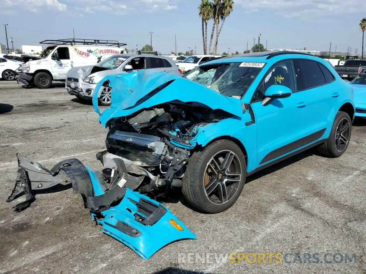 2 Photograph of a damaged car WP1AA2A51MLB13255 PORSCHE MACAN 2021