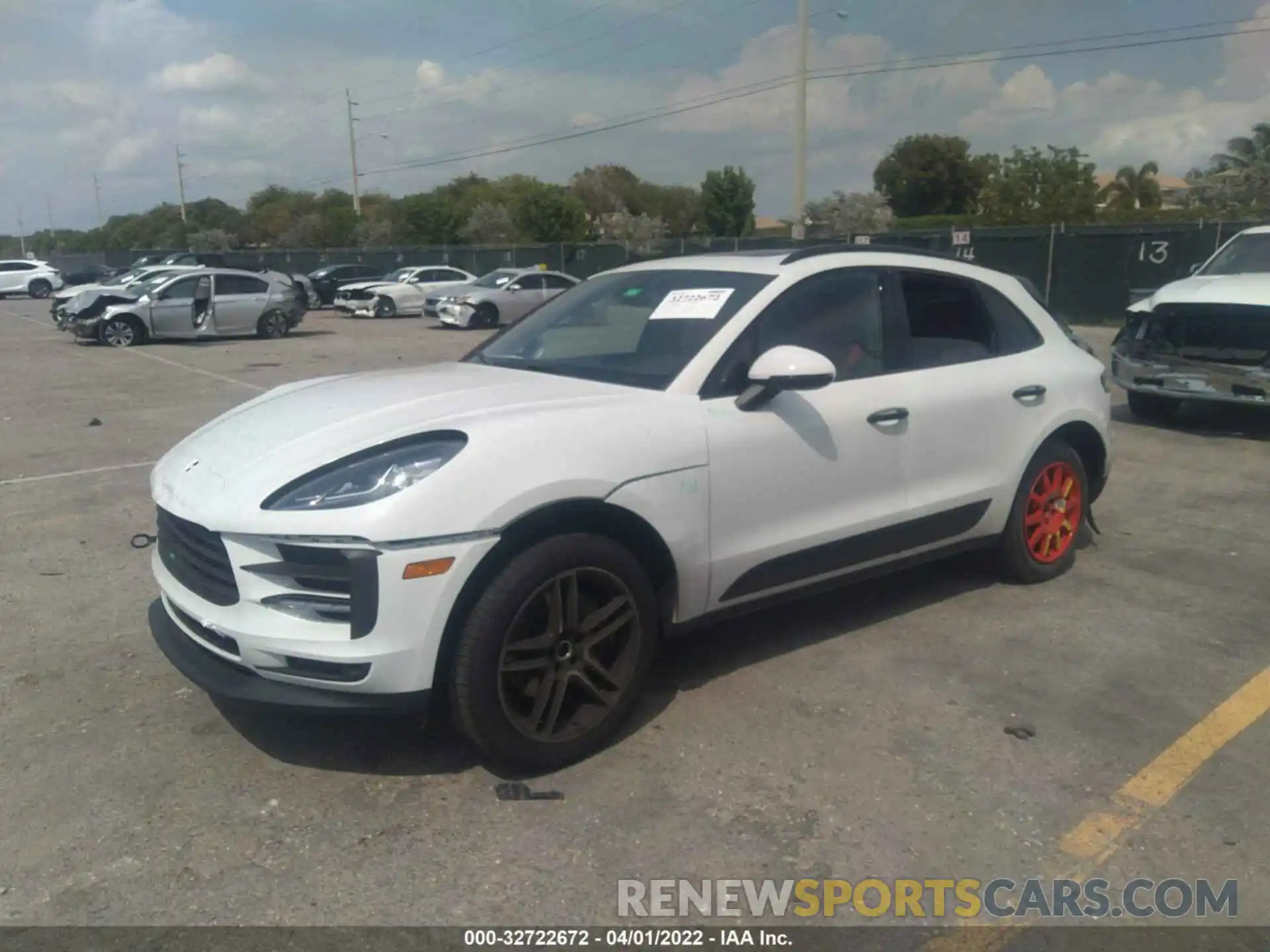 2 Photograph of a damaged car WP1AA2A52MLB14432 PORSCHE MACAN 2021